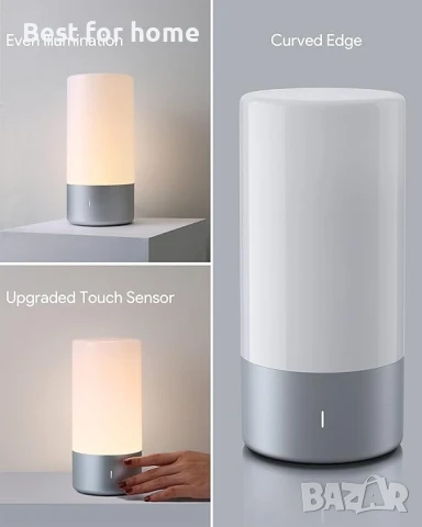  Hifree LED нощна лампа с тъч сензор, с RGB промяна на цвета , снимка 6 - Настолни лампи - 50848729