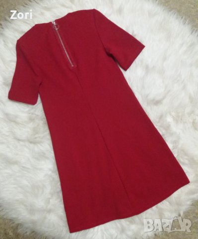 Червена рокля суинг с късо ръкавче, снимка 3 - Рокли - 41880750