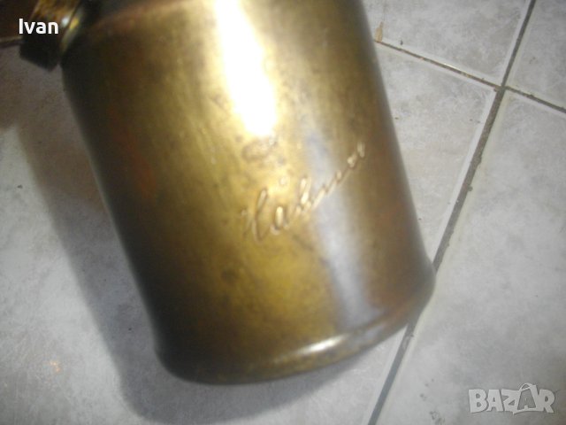 Френско Старо Качество Мини Бензинова Лампа Горелка-Старинна-Отлична-LAHNEL-0,5L-Масивна-Колекционер, снимка 14 - Други инструменти - 44493455