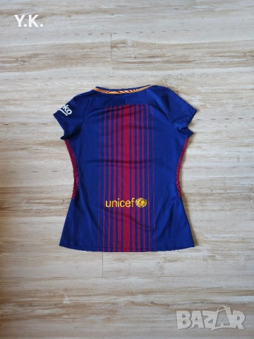 Оригинална дамска тениска Nike Dri-Fit x F.C. Barcelona / Season 17-18 (Home), снимка 3 - Тениски - 51589927