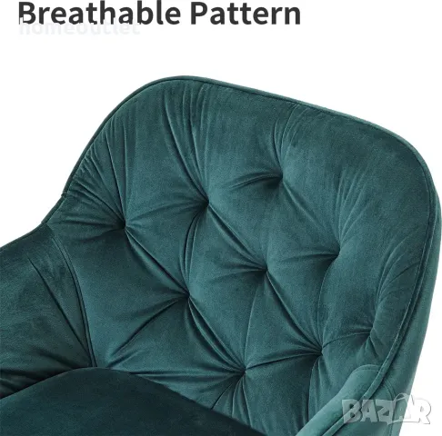 Висококачествени трапезни столове тип кресло - комплект от 2бр C-U-DC-0085GR, снимка 4 - Столове - 49082224