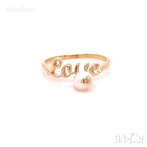 Златен дамски пръстен 1,64гр. размер:55 14кр. проба:585 модел:37723-4