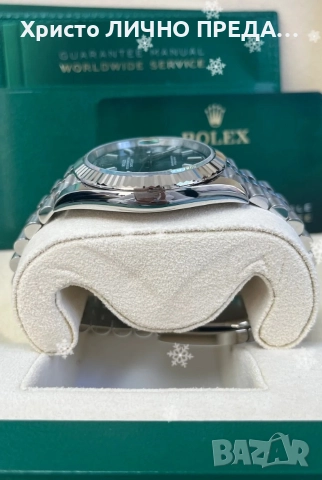 Rolex Datejust Oyster, 41 mm,mint green dial and a Jubilee Oystersteel and white gold 126334, снимка 4 - Мъжки - 52874743