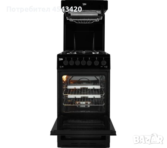 Изцяло газова готв. печка с газов грил Beko KA52NEK, снимка 2 - Печки, фурни - 51235098