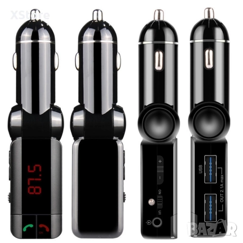 Блутут за кола (MP3player FM предавател зарядно USB и Bluetooth) , снимка 3 - Аксесоари и консумативи - 52482787