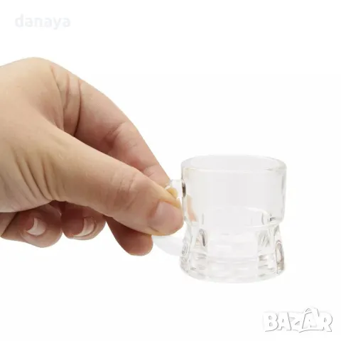 5584 Комплект стъклени мини чашки Халбички, 12 броя, 20 ml, снимка 11 - Чаши - 48556557