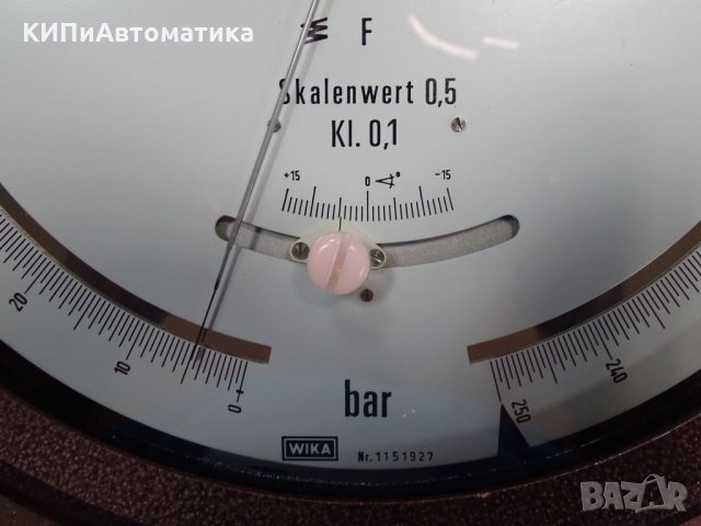 образцов манометър WIKA 341.11.250 250 Bar, снимка 4 - Резервни части за машини - 34514321