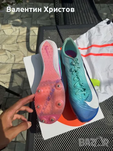 Шпайкове NIKE Maxfly 2 сини,42.5 стелка 27см,нова цена, снимка 3 - Спортна екипировка - 55785904