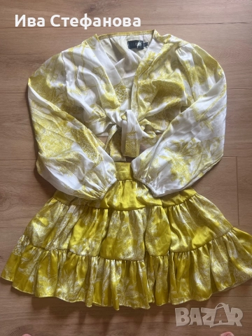 Нов сет комплект от две части къса разкроена пола и топ blessbyzl Zlatka Raykova Златка Райкова , снимка 2 - Костюми - 51725774