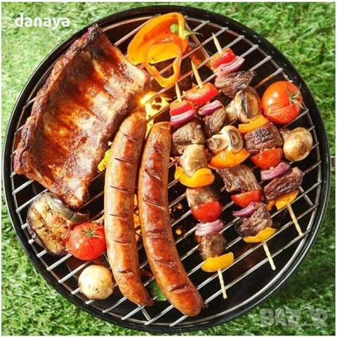 5651 Метално барбекю на дървени въглища, снимка 4 - Аксесоари за кухня - 53491561