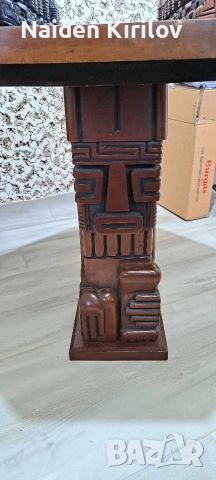 дървена маса за шах, снимка 4 - Антикварни и старинни предмети - 53578146