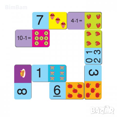 Образователна игра - Домино с цифри / Клевър Бук, снимка 2 - Образователни игри - 40087178