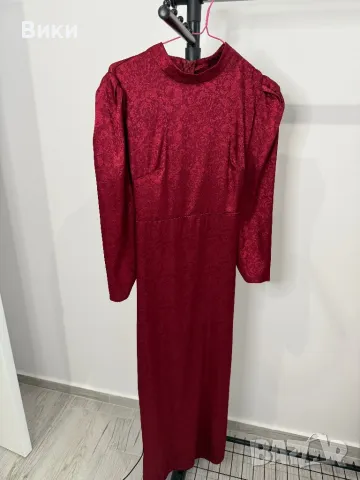 Дълга червена рокля , снимка 3 - Рокли - 48399870