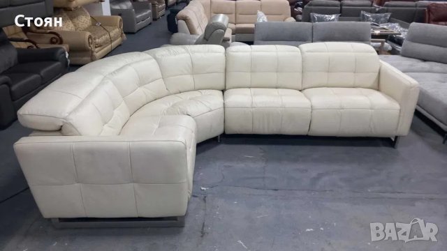 ПРОМОЦИЯ!!!Кремав кожен ъглов диван "Marmount" с електрически релакс механизъм, снимка 10 - Дивани и мека мебел - 40271044