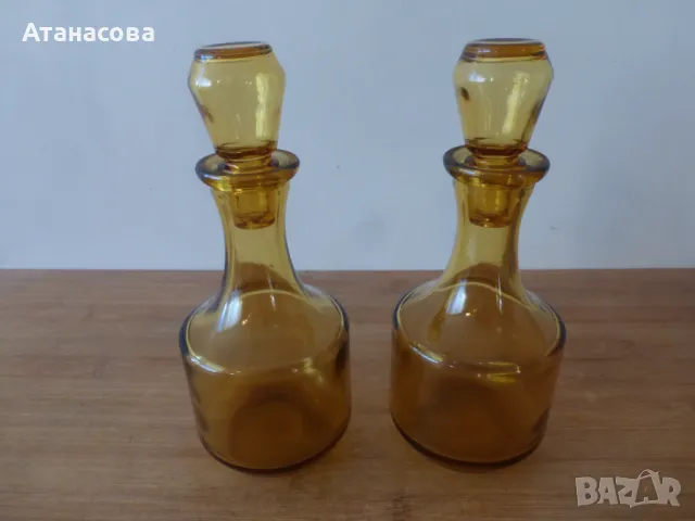Стъклена бутилка за ликьор декантер 2 бр 200 мл, снимка 2 - Аксесоари за кухня - 49337404