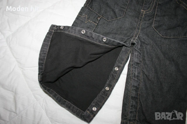 Kitchoun дънков гащеризон с памучна подплата, размер 9-12 м., снимка 10 - Бебешки гащеризони - 50871581