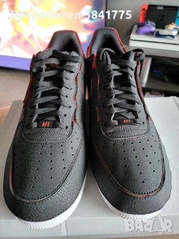 Nike Air Force 1 Low 1/1 Black Chile Red Pine Green уникални, снимка 2 - Маратонки - 51914194