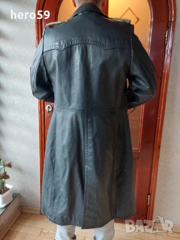 Schwarzer SS-Trenchcoat ww2(кожено военно палато на немски офицер), снимка 10 - Антикварни и старинни предмети - 36104584