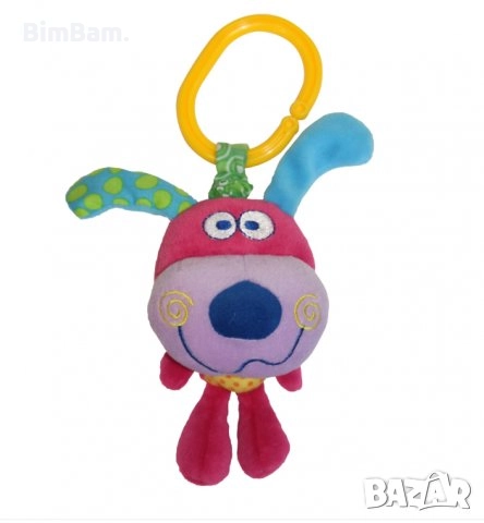 Бебешка плюшена вибрираща играчка с клипс Кученце / Lorelli Toys