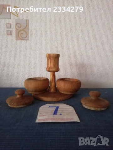 Стари дървени кутии и солница и маска, снимка 16 - Антикварни и старинни предмети - 53066301