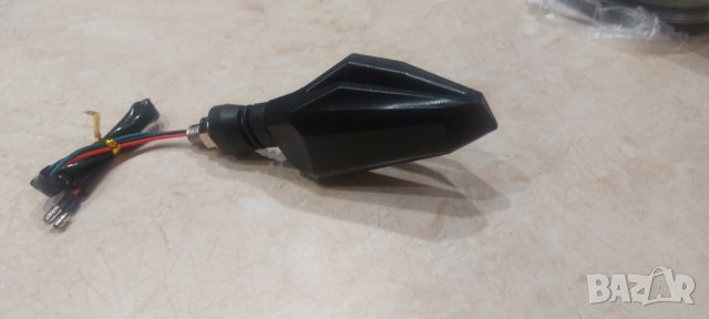 Диоден LED мигач, със дневна светлина за мотор, скутер, 2 х 18 led, бял, снимка 3 - Части - 38773912