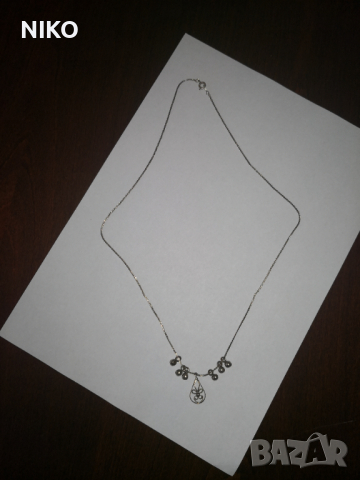 Продавам, Уникален, Ръчно изработен, Възрожденски Сребърен, комплект Синджир с Орнаментна детелина, снимка 3 - Колиета, медальони, синджири - 36245734