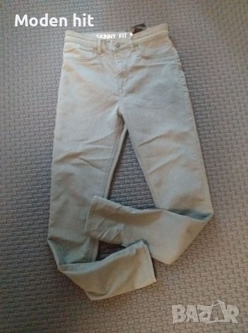H&M Skinny Fit за момиче - дънков панталон войнишко зелено /размер 152 см./, снимка 1 - Детски панталони и дънки - 42102505