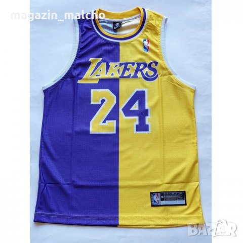 Мъжки Баскетболен Потник – NBA LOS ANGELES LAKERS KOBE BRYANT 24;  размери: M, L, XL и 2XL, снимка 2 - Баскетбол - 35695040