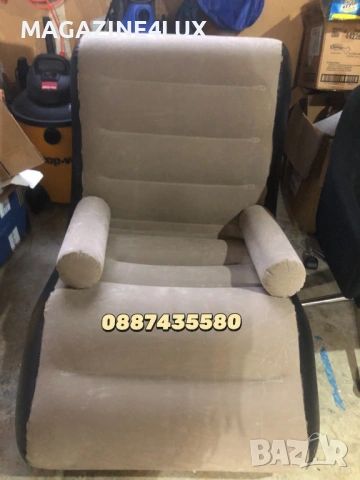 Удобен надуваем S-образен шезлонг с подлакътници, снимка 4 - Дивани и мека мебел - 53720171