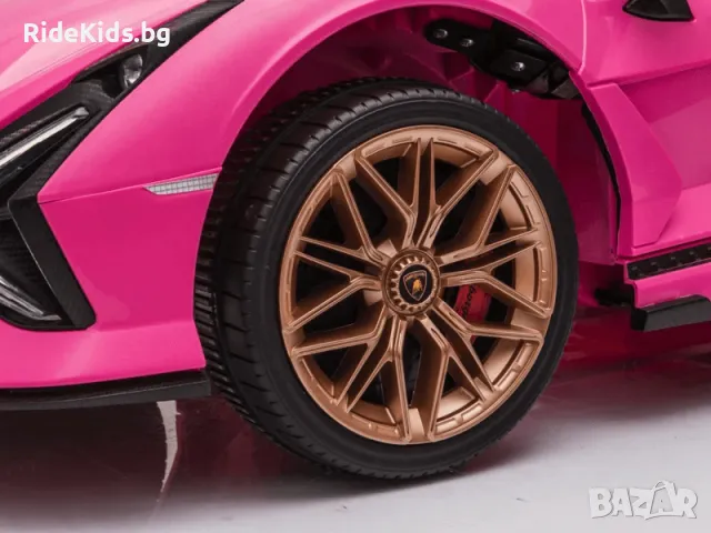Lamborghini Sian 12V – Детска акумулаторна кола, Розова, EVA гуми, снимка 10 - Детски велосипеди, триколки и коли - 50048811