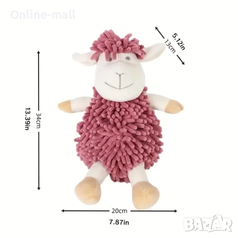 2в1 Плюшена играчка Овца – Мека Кърпа за Ръце и Играчка , снимка 3 - Плюшени играчки - 51534009
