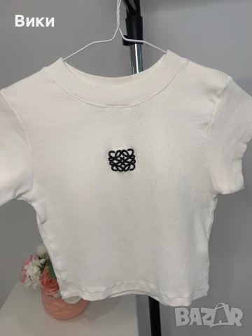 Кроп бяла тениска , снимка 3 - Тениски - 50918339