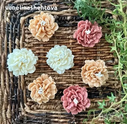 3D разцъфнал карамфил Силиконов молд форма за свещи гипс сапун смола фондан за декорация на торта , снимка 2 - Форми - 48934189