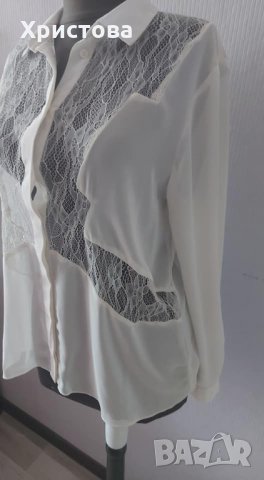 Риза АСОС в цвят екрю - 10,00лв., снимка 3 - Ризи - 30732782