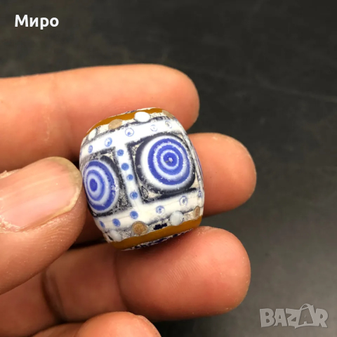 ФЪН ШУЙ 	РИСУВАНО СТЪКЛО СТАРА МЪНИСТА ТАЛИСМАН ПРОТИВ УРОКИ АМУЛЕТ ДЗИ МЪНИСТА, снимка 3 - Антикварни и старинни предмети - 44666212