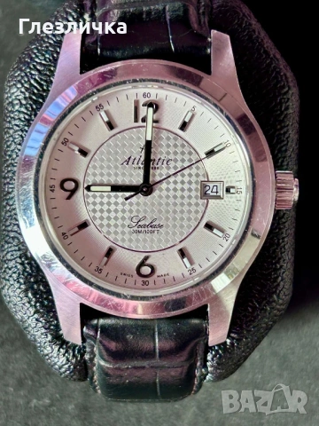 Оригинален швейцарски кварцов часовник Atlantic., снимка 2 - Други ценни предмети - 53169262