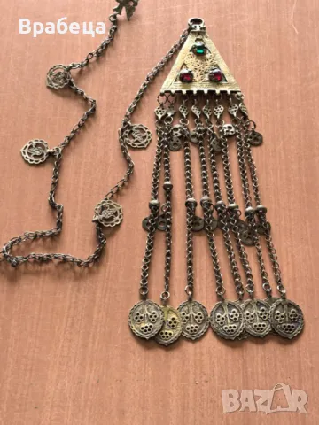 Възрожденски сребърен накит. Косичник, снимка 12 - Антикварни и старинни предмети - 50412551