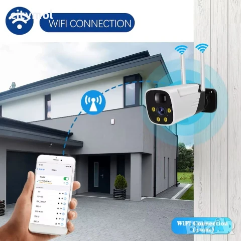 Соларна WIFI камера 6 MP, външен монтаж IP66, iCSee, нощно виждане, SD слот, снимка 3 - IP камери - 50815882