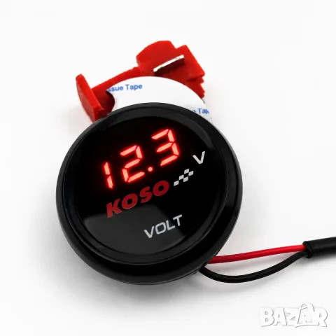 Компактен дигитален волтметър 12V с червен LED дисплей, снимка 3 - Аксесоари и консумативи - 55865479