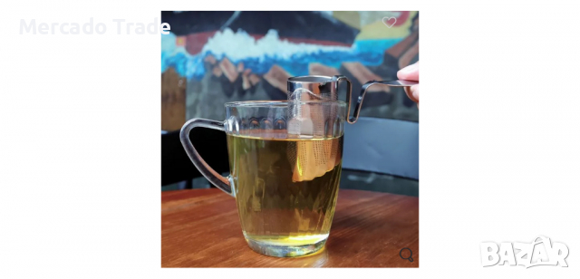 Цедка за чай от неръждаема стомана с дръжка - 2бр., снимка 4 - Аксесоари за кухня - 36291420