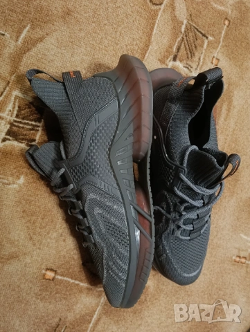 Чисто нови летни Мъжки маратонки Pierre Cardin PCI 10046 – Сиви, тектстилни, леки и удобни, снимка 5 - Маратонки - 53622893