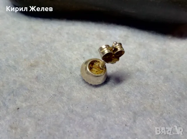 КРАСИВА СКЪПОЦЕННА СРЕБЪРНА ОБЕЦА СРЕБРО 925 с ЮВЕЛИРНО ФАСЕТИРАН ЦИРКОН 27526, снимка 3 - Обеци - 49551499