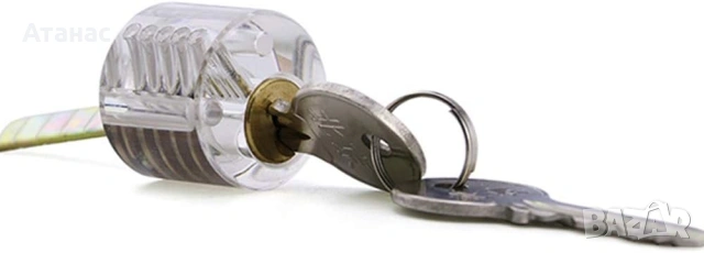 Прозрачна обучителна ключалка с 5 щифта – американски тип, снимка 5 - Други инструменти - 53530864