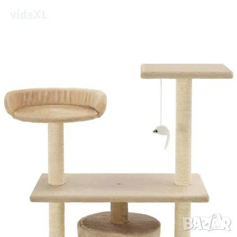 vidaXL Котешко дърво със сизалени стълбове, 95 см, бежово, снимка 4 - За котки - 56146232