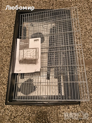 Savic Noah Knock Down Птича клетка, сгъваема, черна, 80 x 50 x 70 см, голяма клетка за корели , снимка 4 - За птици - 53047711