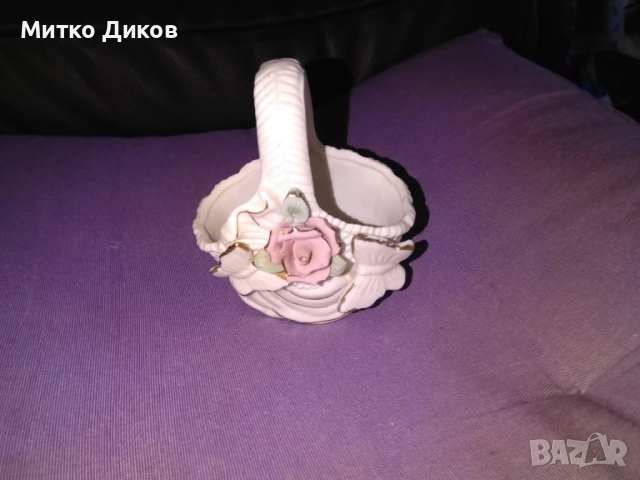 Кошничка рози керамика Н- 110мм и 90х61мм отлична