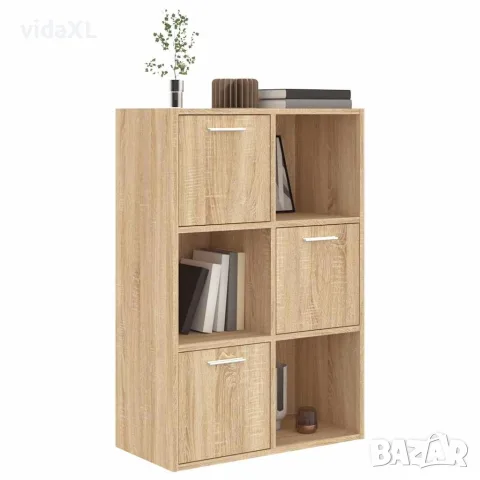 vidaXL Шкаф за съхранение, дъб сонома, 60x29,5x90 см, инженерно дърво, снимка 4 - Шкафове - 56147703