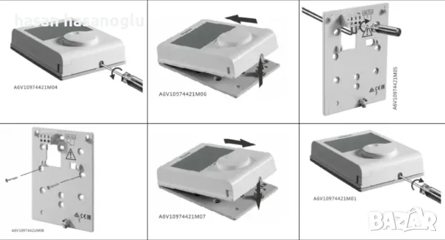 Чисто ново термостат за отопление Siemens с LCD дисплей, с батерия, RDH100, Бял, снимка 3 - Друга електроника - 47296273