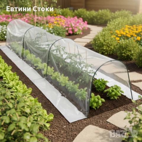 Мини оранжерия със здрава конструкция 1,5 х 4 м, снимка 9 - Оранжерии - 53731286