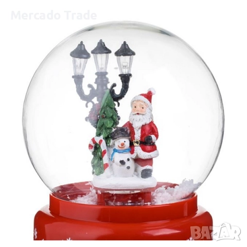 Коледна музикална снежна топка Mercado Trade, Дядо Коледа, 18см., снимка 3 - Декорация за дома - 52215359